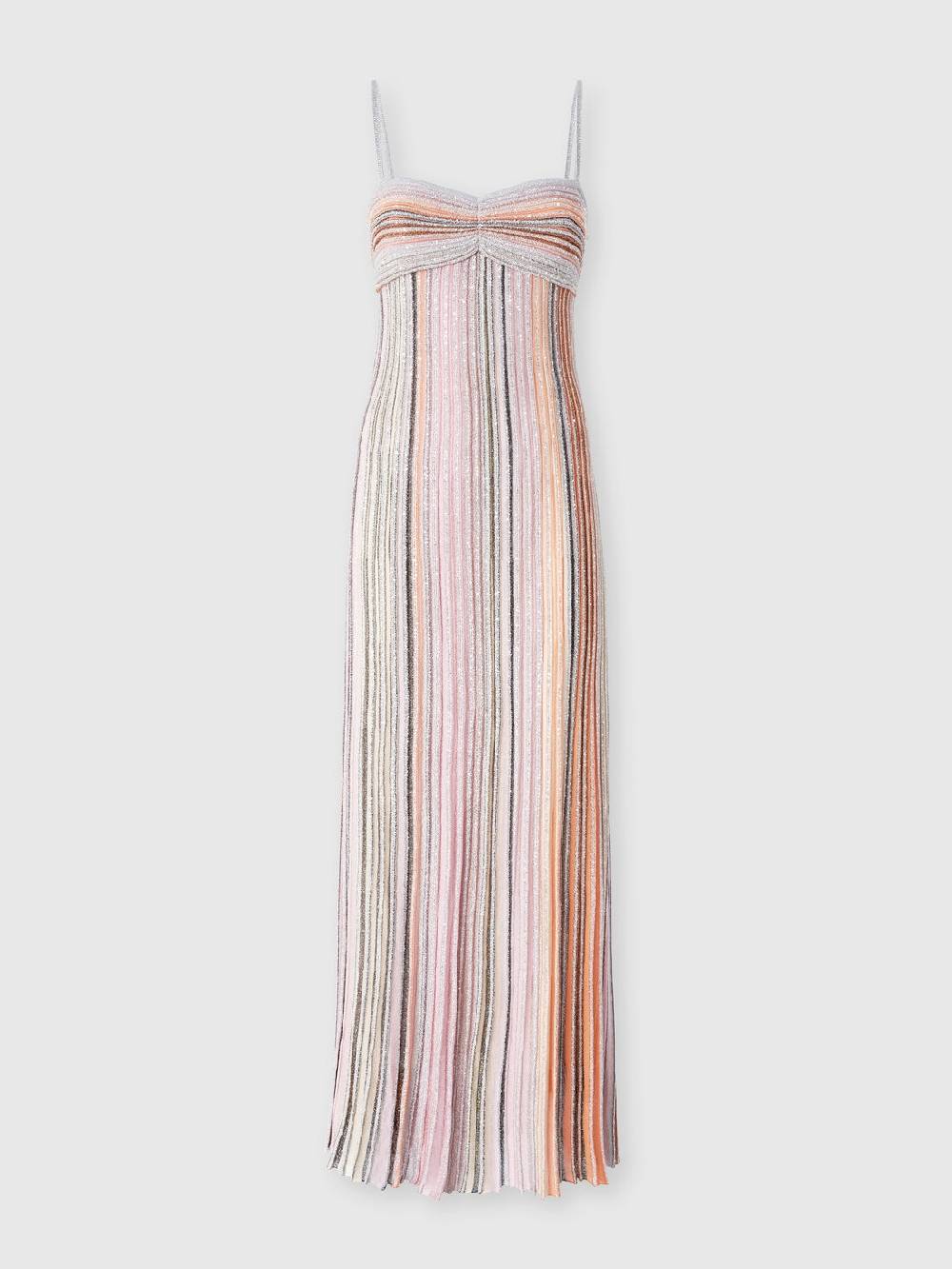 Missoni Abito lungo senza maniche in maglia plissée lamé Offerta speciale