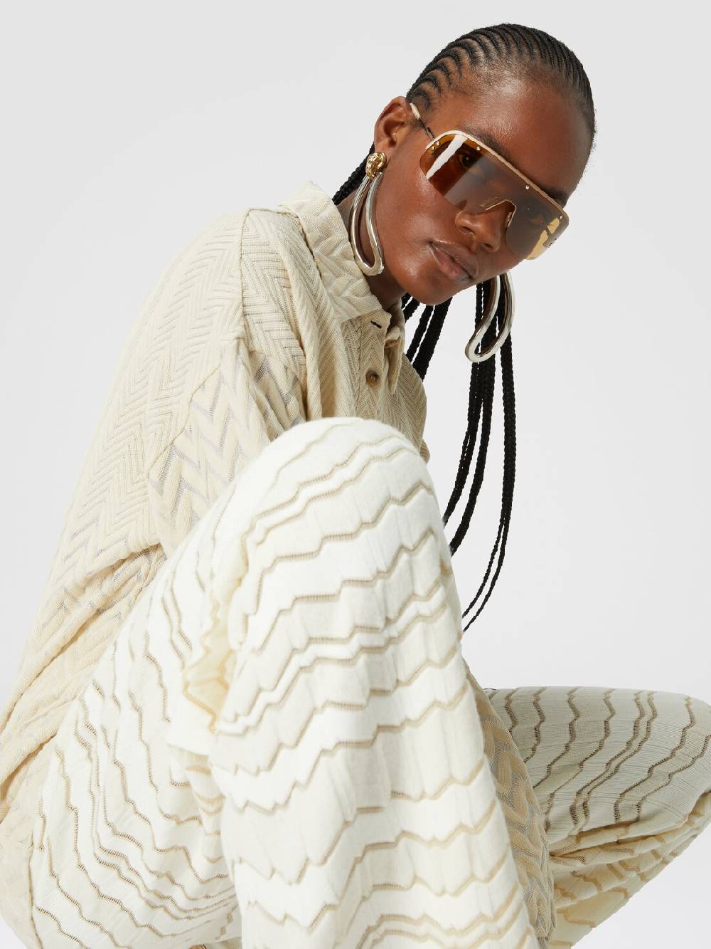 Missoni Pantapalazzo con zig zag tono su tono Flash Sale