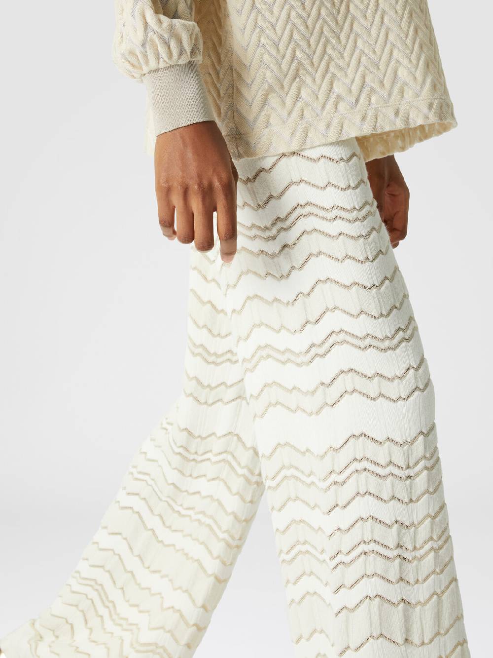 Missoni Pantapalazzo con zig zag tono su tono Flash Sale