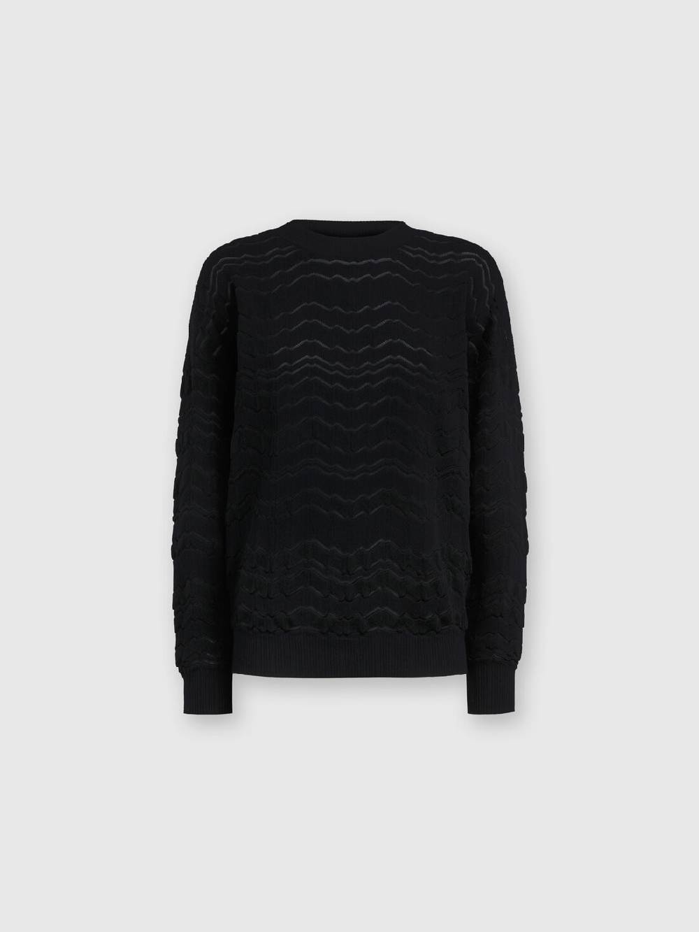 Missoni Pullover girocollo con zig zag tono su tono Offerta esclusiva