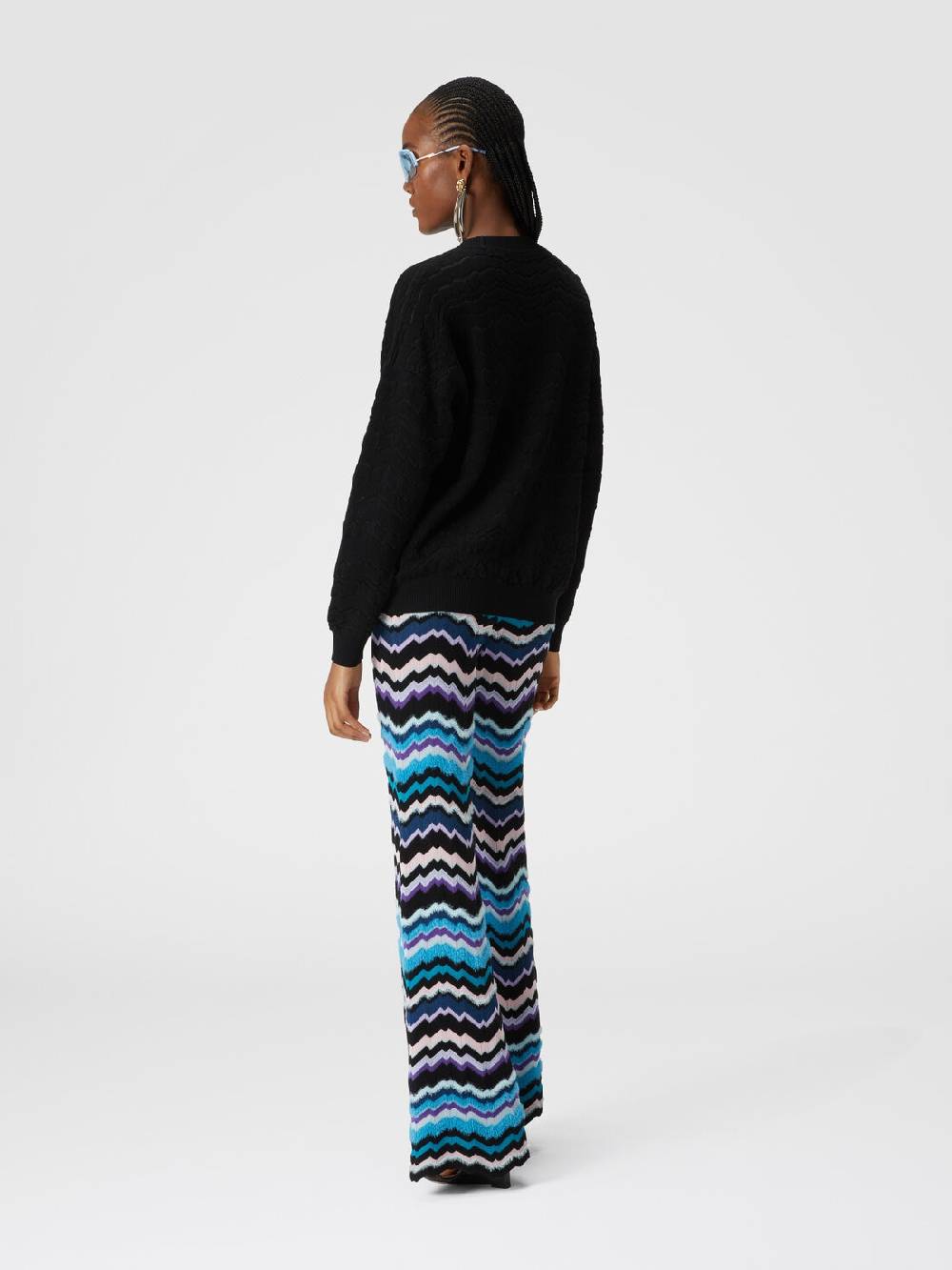 Missoni Pullover girocollo con zig zag tono su tono Offerta esclusiva