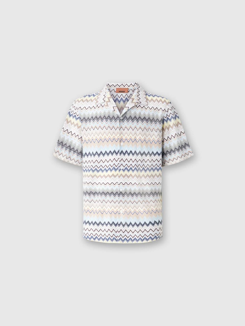 Missoni Camicia taglio bowling in cotone zig zag Offerta natalizia