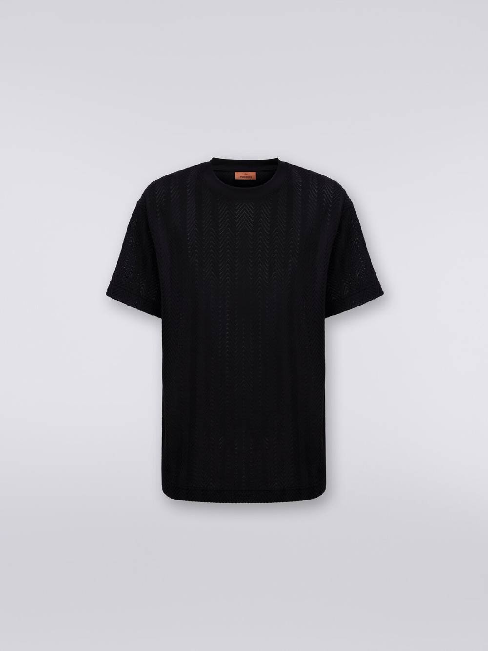 Missoni T-shirt girocollo in cotone e viscosa chevron Offerta per la Festa della Mamma
