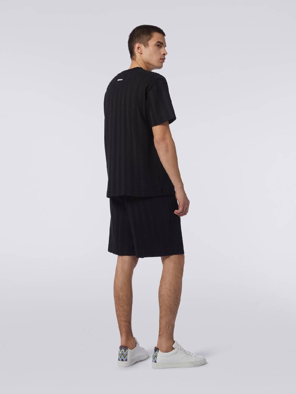Missoni T-shirt girocollo in cotone e viscosa chevron Offerta per la Festa della Mamma
