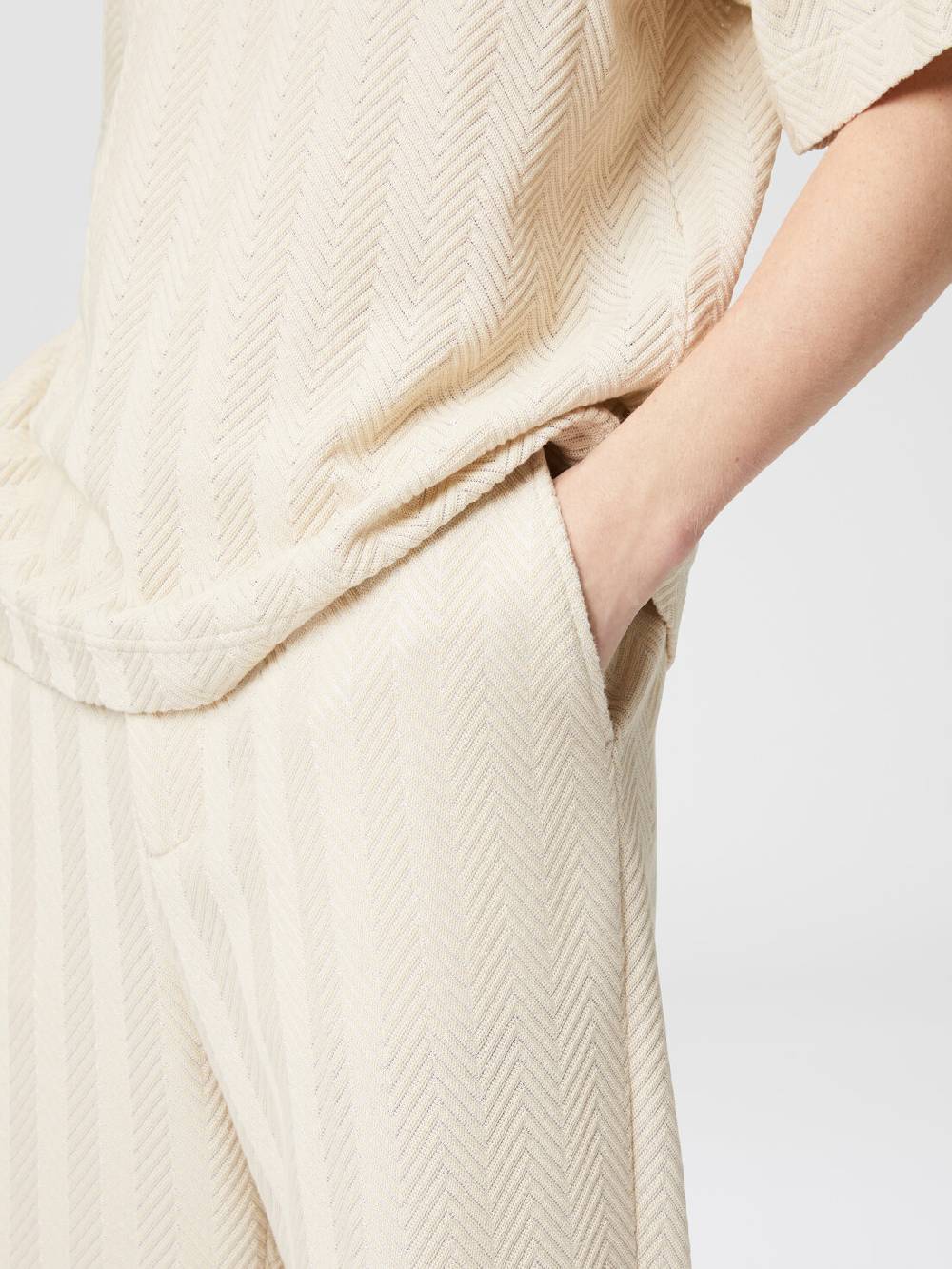 Missoni Pantaloni classici in cotone e viscosa zig zag Offerta San Valentino