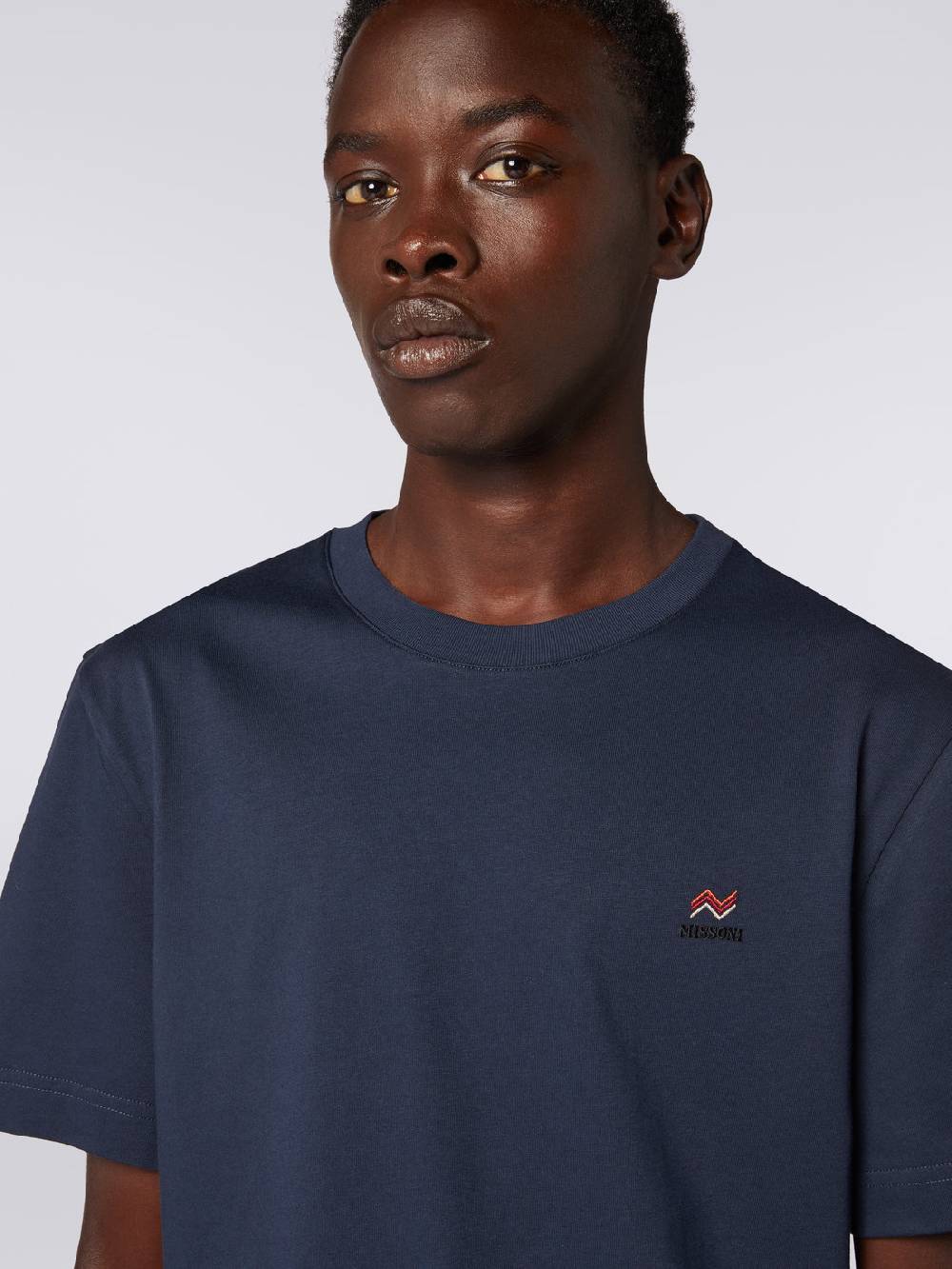 Missoni T-shirt girocollo in cotone con ricamo e logo Online Outlet