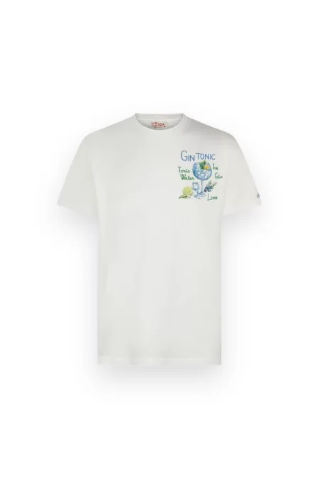 SAINTBARTH MC2 TSHIRT MAN - GIN GLASS 01N EMB Prezzo Ridotto