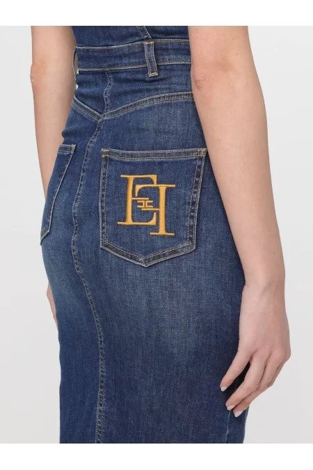 ELISABETTA FRANCHI ABITO DONNA JEANS Consegna Veloce