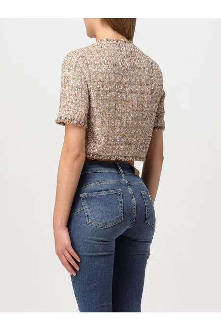 LIU JO COLLECTION GIACCA CROPPED SFRANGIATA In Vendita