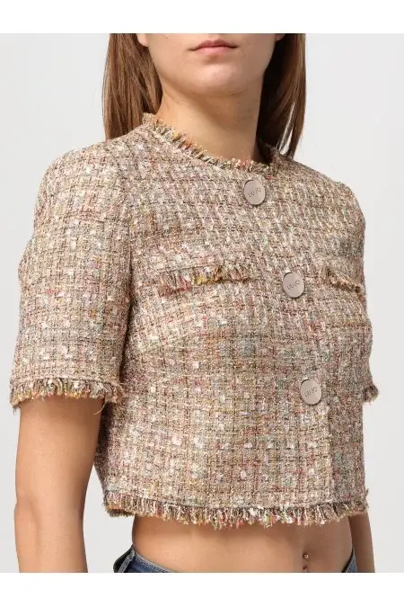 LIU JO COLLECTION GIACCA CROPPED SFRANGIATA In Vendita