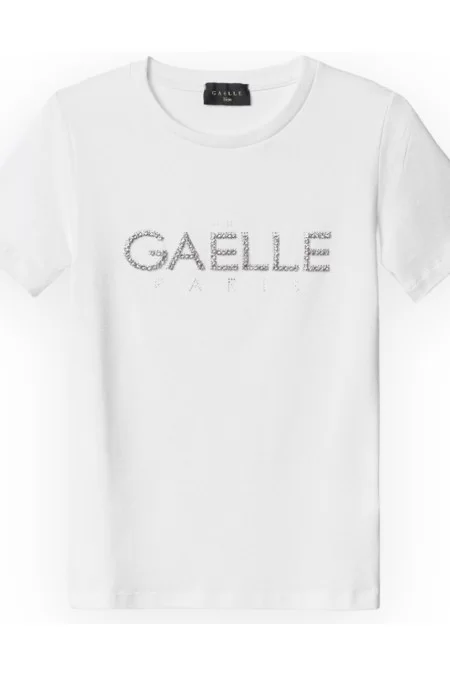 GAELLE T-SHIRT CON LOGO STRASS Affare Del Giorno