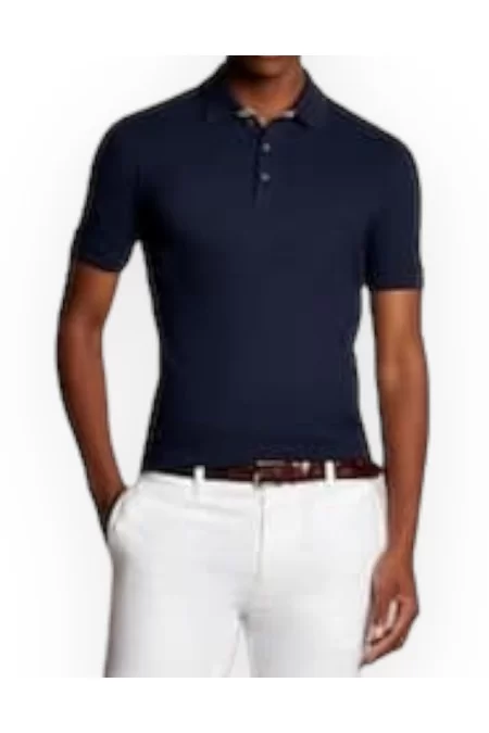 FAY POLO DB COLLAR PIQUET STR BICOLOR Sconto