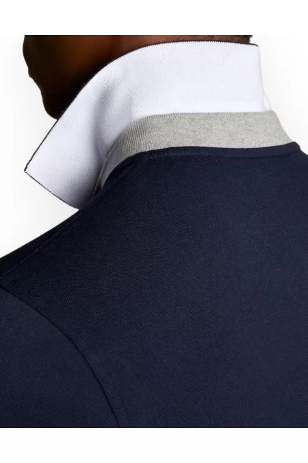 FAY POLO DB COLLAR PIQUET STR BICOLOR Sconto