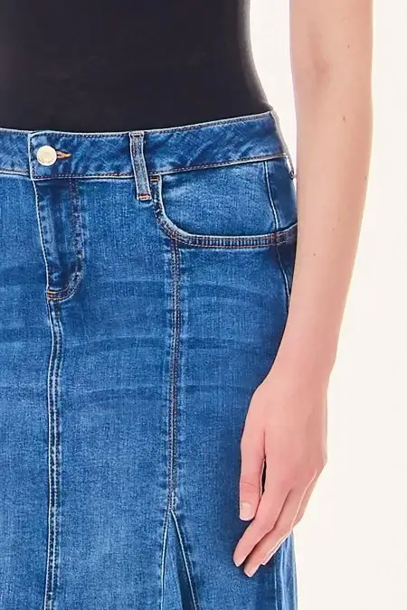 LIU JO BLUE DENIM GONNA B.UP LUNGA SIREN Smaltimento dello stoccaggio