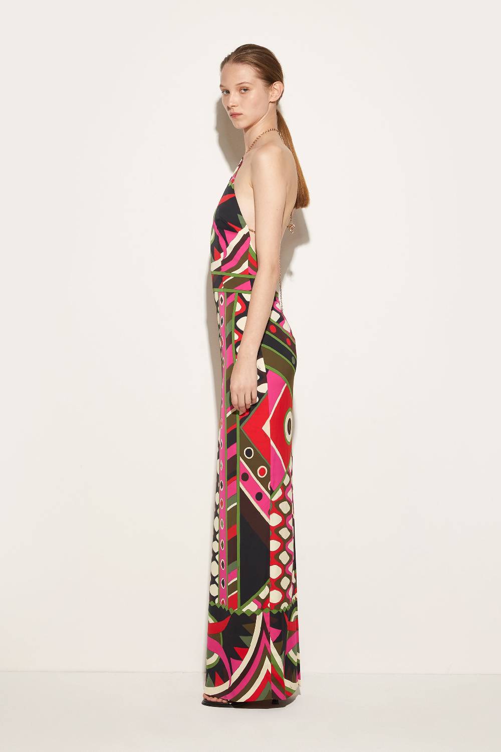 Pucci Abito con stampa Vivara e scollo all'americana Moda