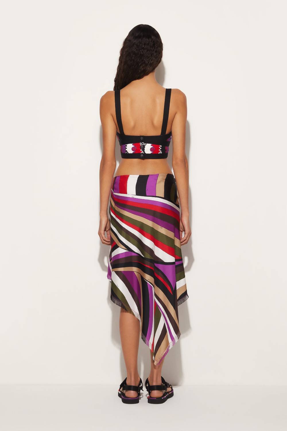Pucci Top bustier con stampa Chiave In Linea