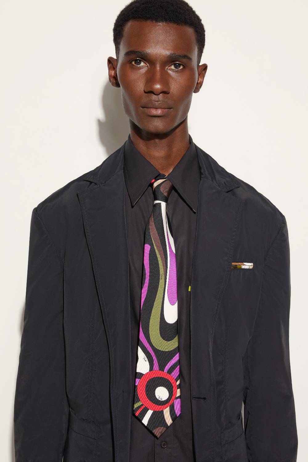 Pucci Cravatta in seta con stampa Marmo Shopping Online