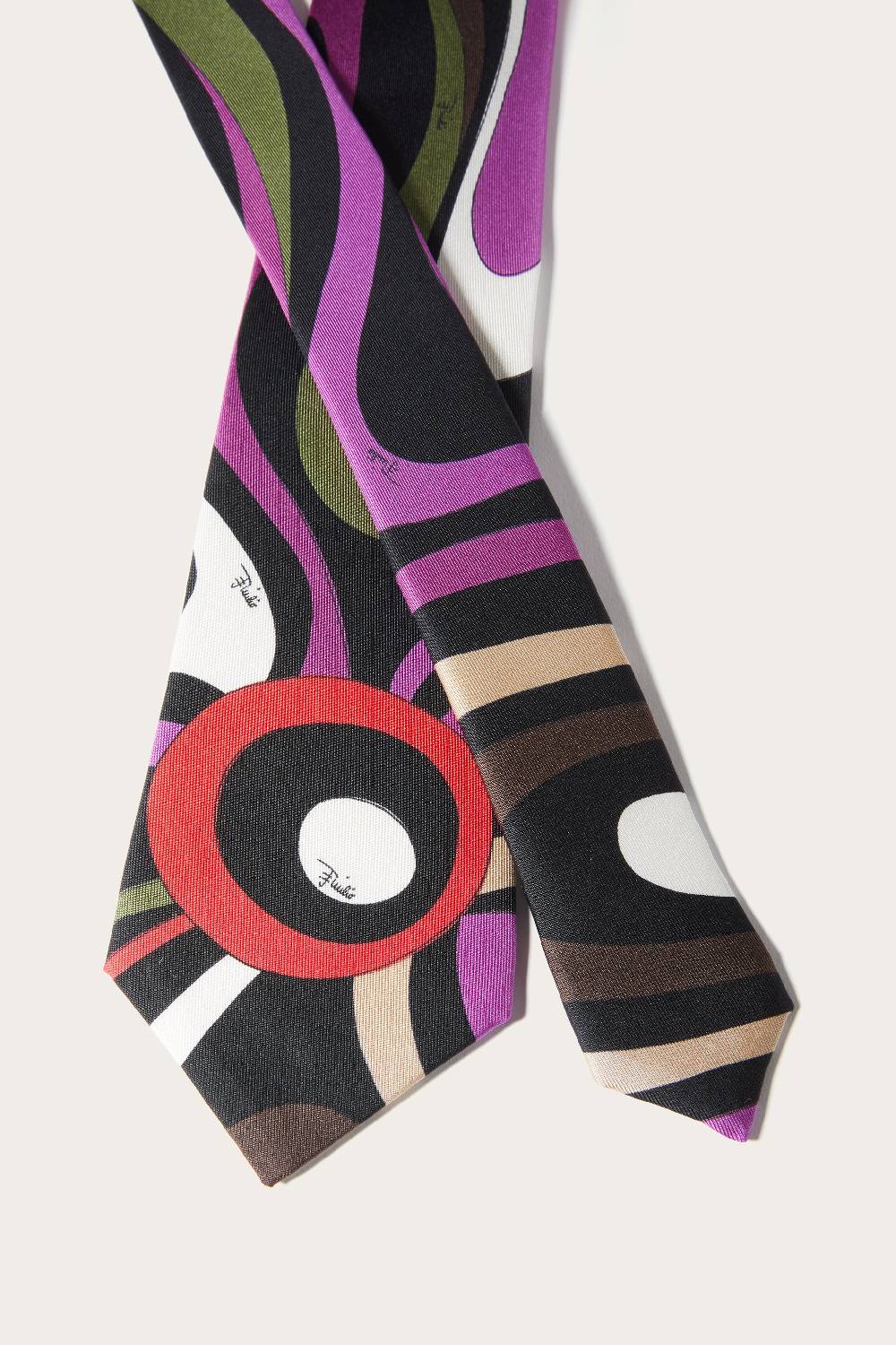 Pucci Cravatta in seta con stampa Marmo Shopping Online