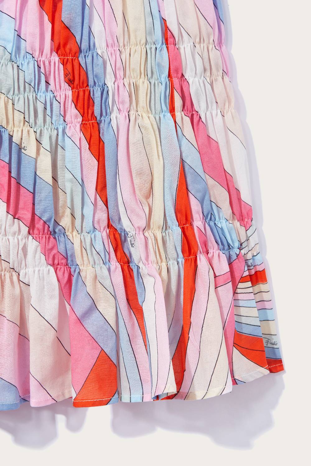Pucci Abito a punto smock con stampa Iride Presa