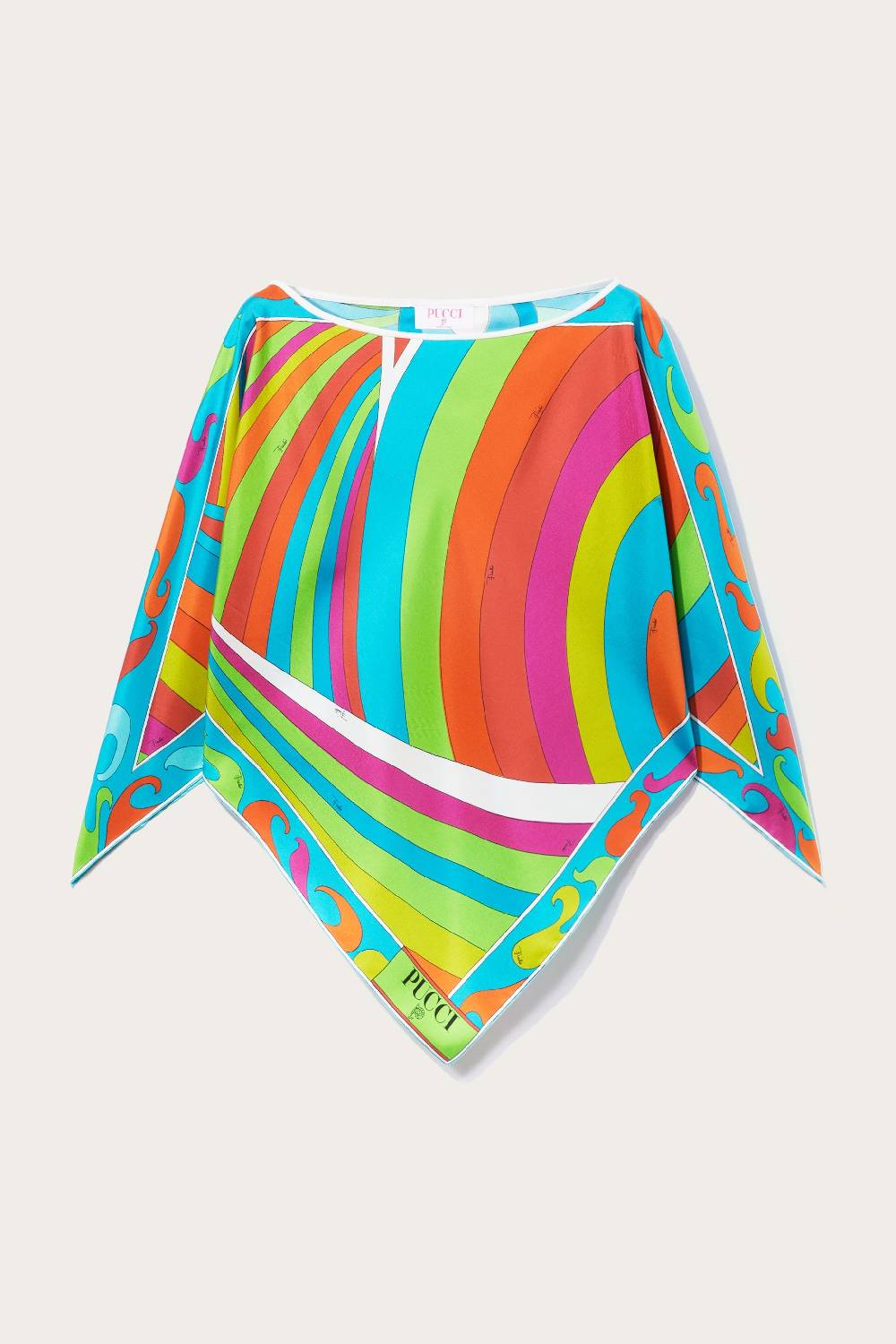 Pucci Top in seta con stampa Iride Vendita Calda