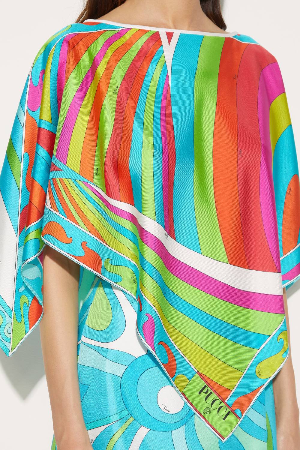 Pucci Top in seta con stampa Iride Vendita Calda