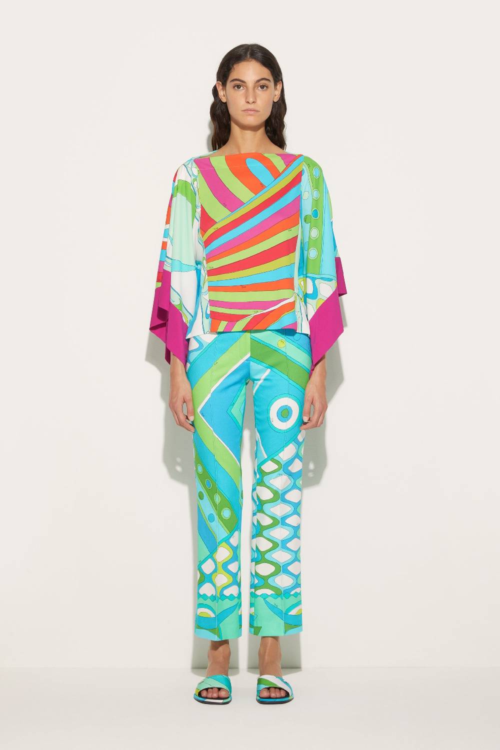 Pucci Top kaftano con stampe patchwork Vendite Flash