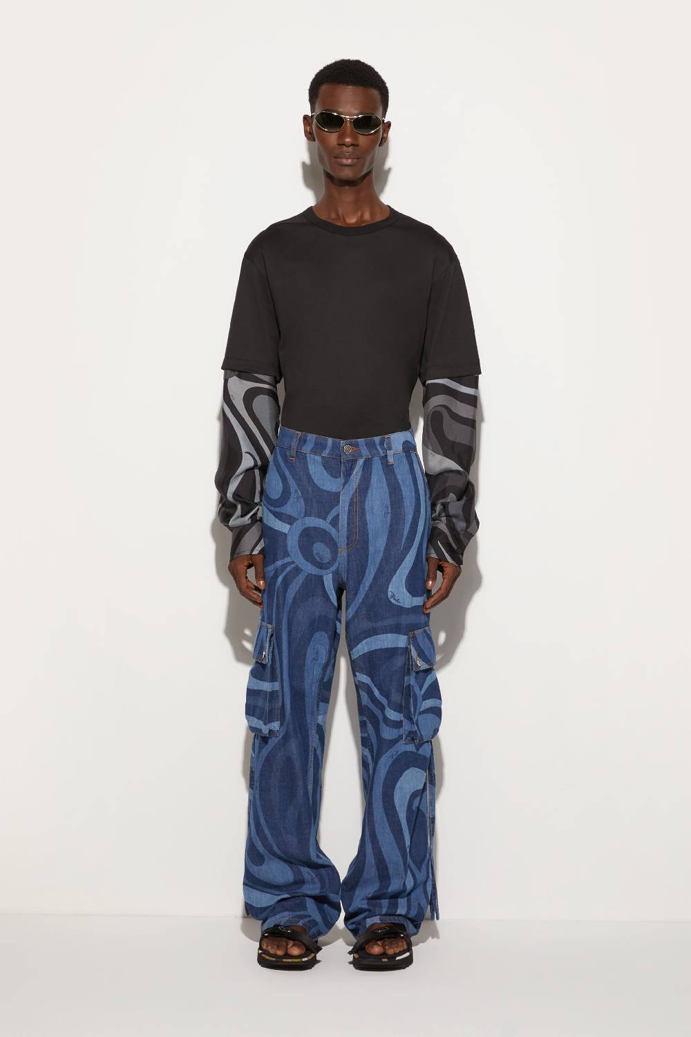 Pucci Jeans cargo con stampa Marmo Acquista Ora