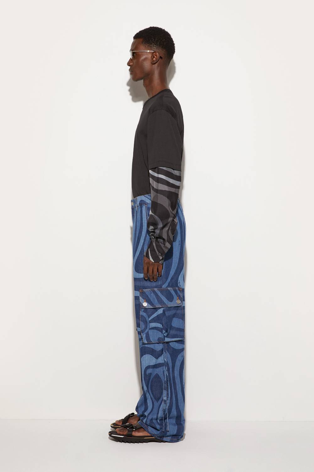 Pucci Jeans cargo con stampa Marmo Acquista Ora
