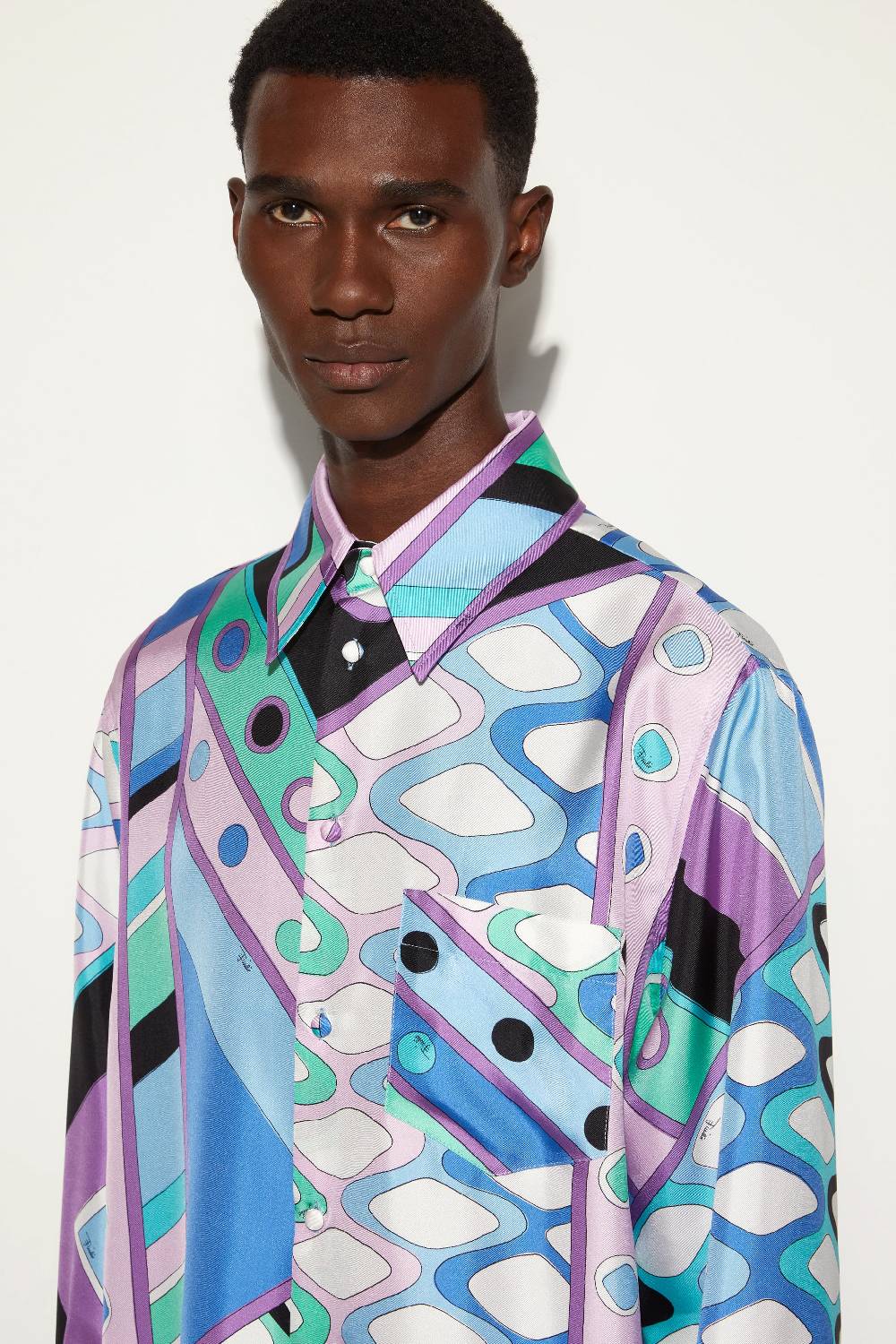 Pucci Camicia in seta con stampa Vivara Fino Al -60%
