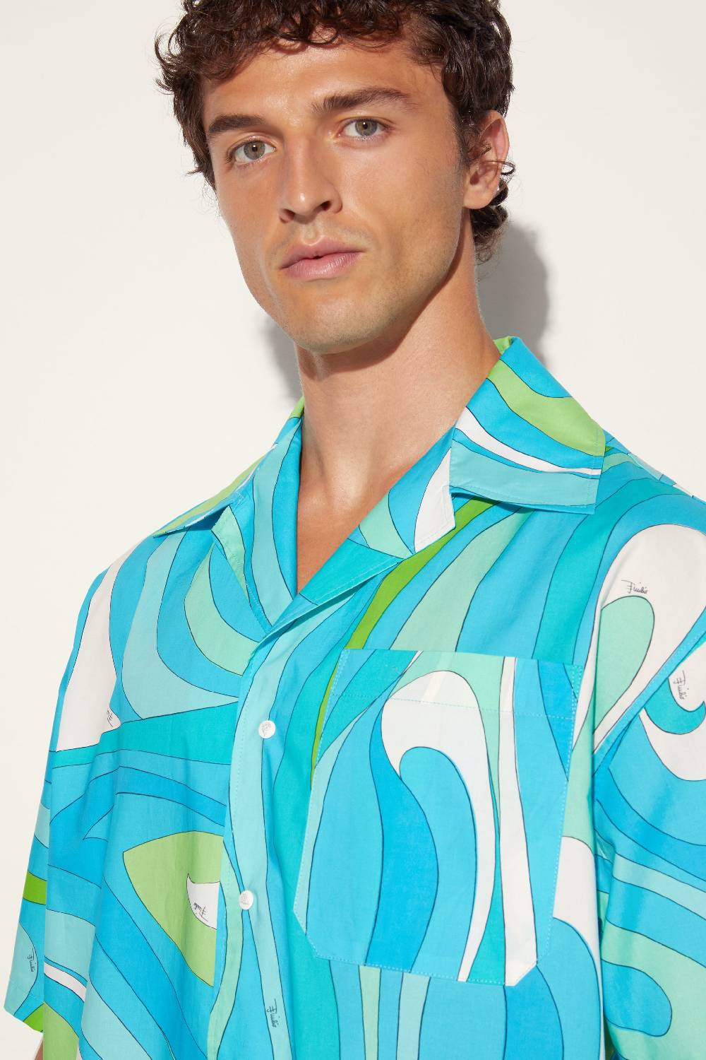 Pucci Camicia da bowling con stampa Marmo Sottocosto