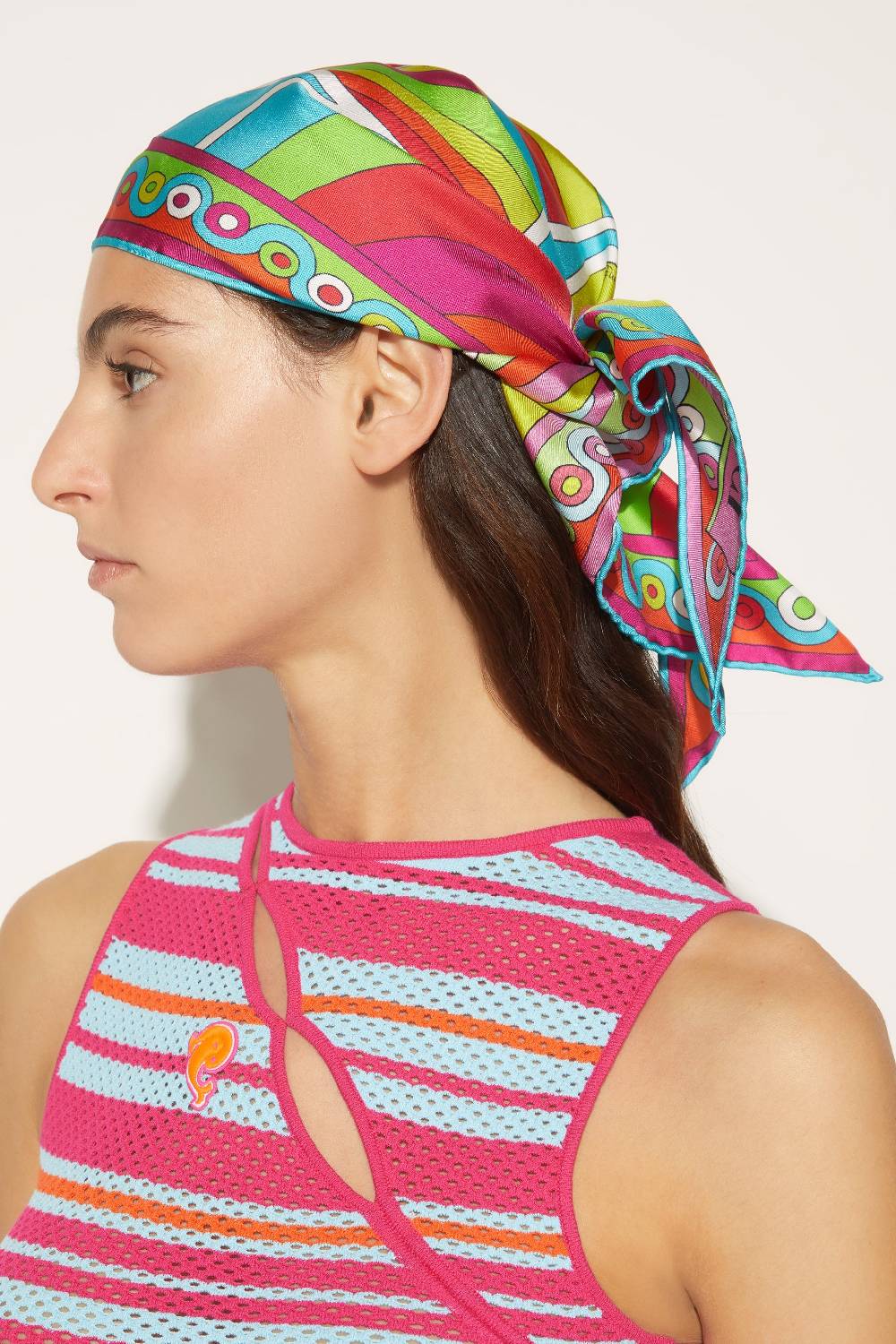 Pucci Foulard in seta con stampa Iride Negozi Online