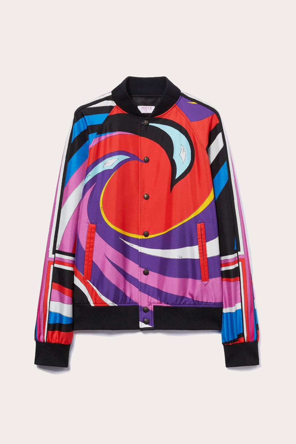 Pucci Bomber in seta con stampa Cigni Shopping Online