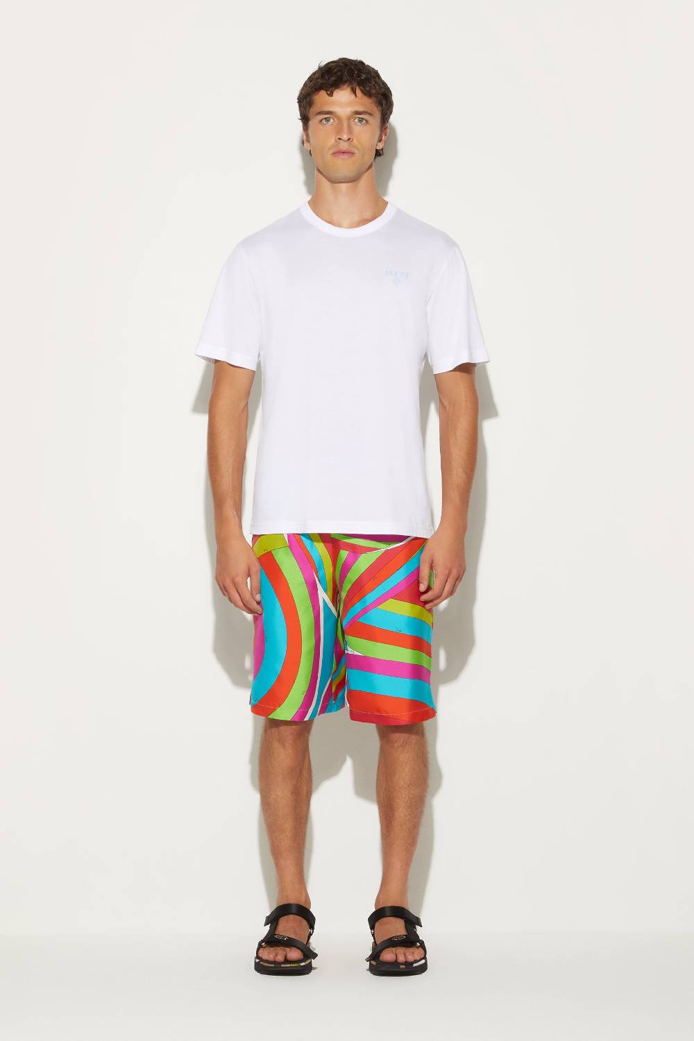 Pucci Shorts in seta con stampa Iride Sottocosto