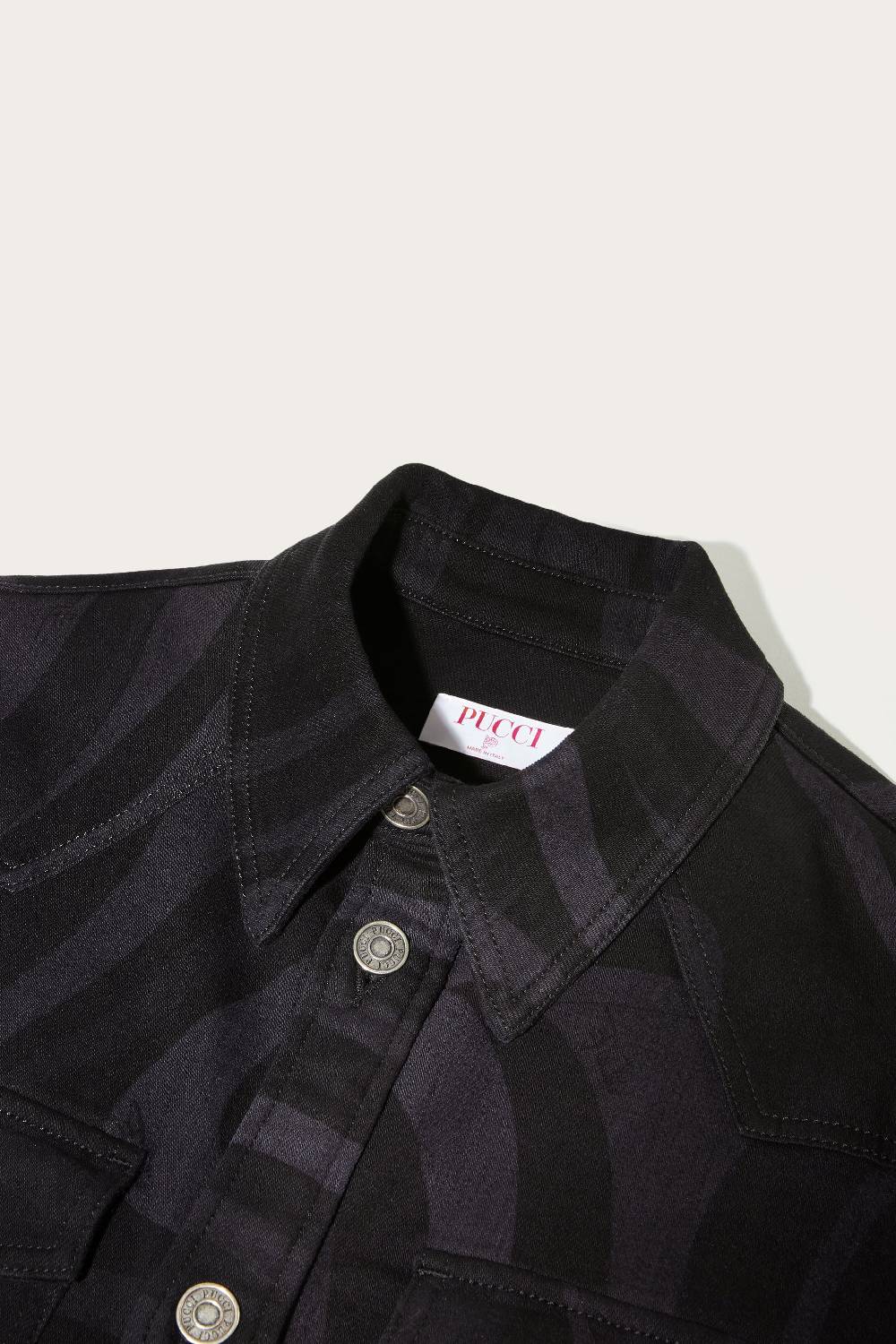 Pucci Camicia in denim con stampa Marmo Outlet