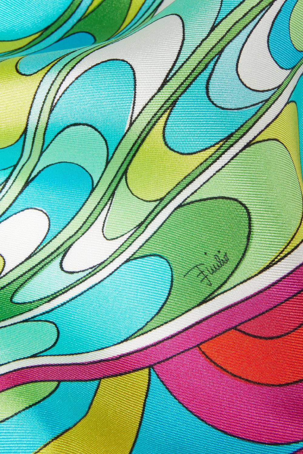 Pucci Carré piccolo in seta con stampa Onde Saldi