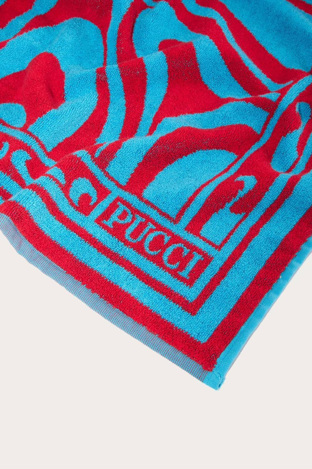 Pucci Telo mare jacquard con motivo Marmo In Linea
