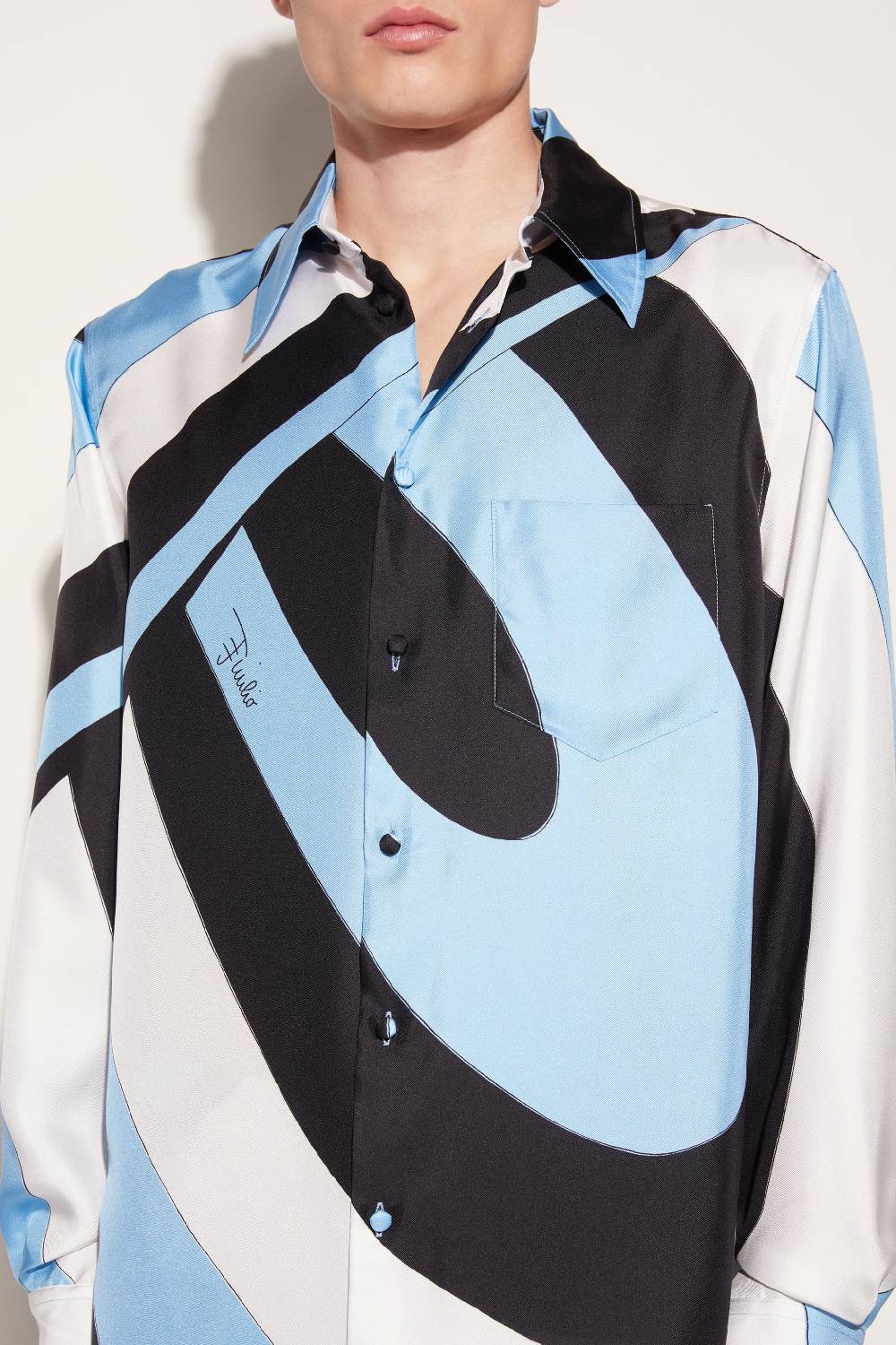 Pucci Camicia in seta con stampa Iride Negozi Online