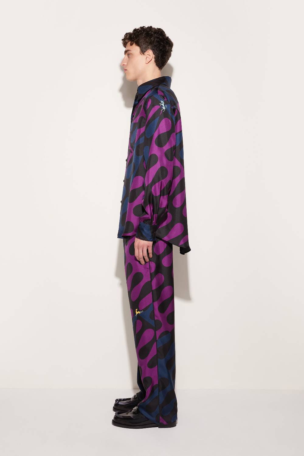 Pucci Pantaloni in seta con stampa Leocorno Promozione Limitata