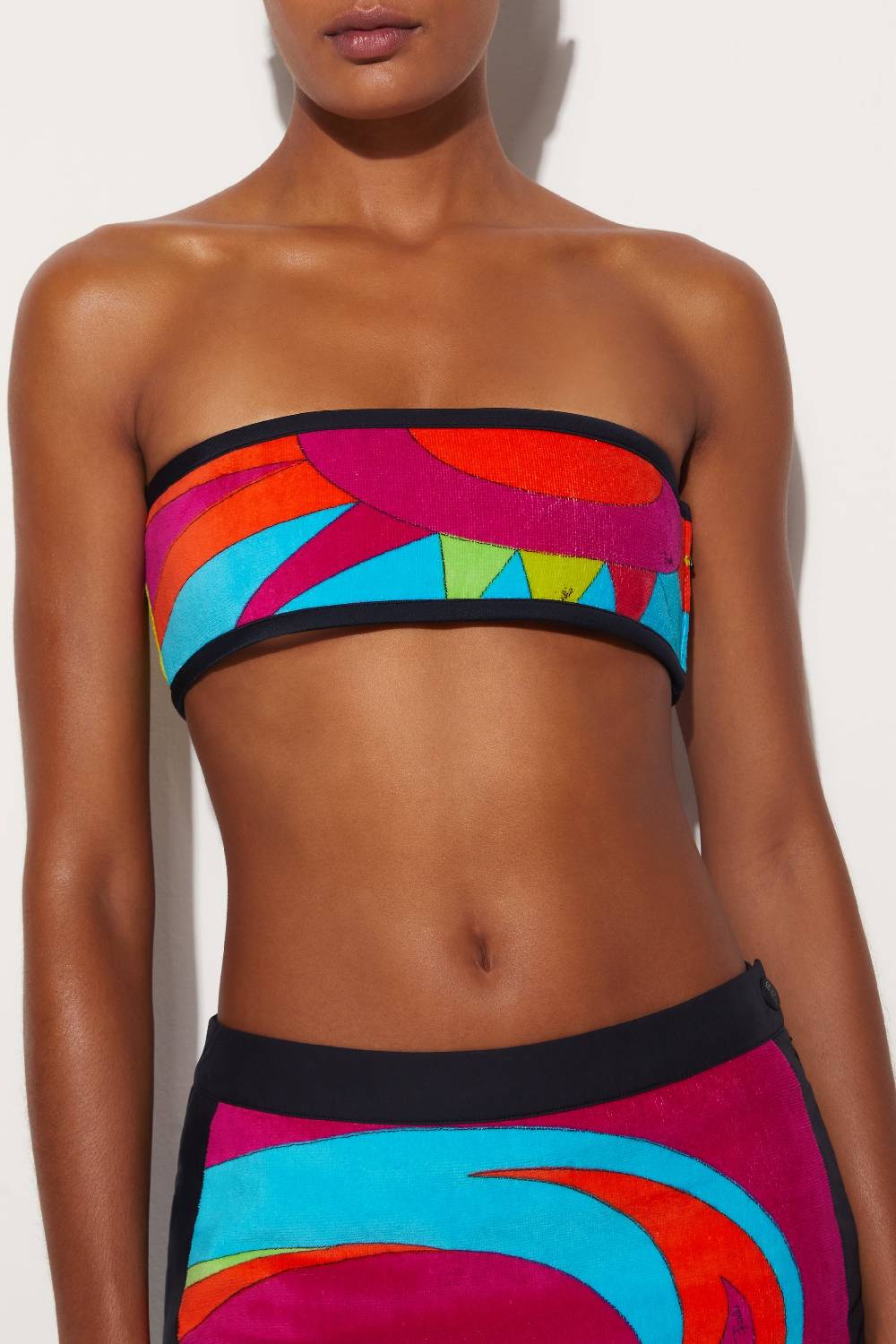 Pucci Top a fascia con stampa Cigni Qualità