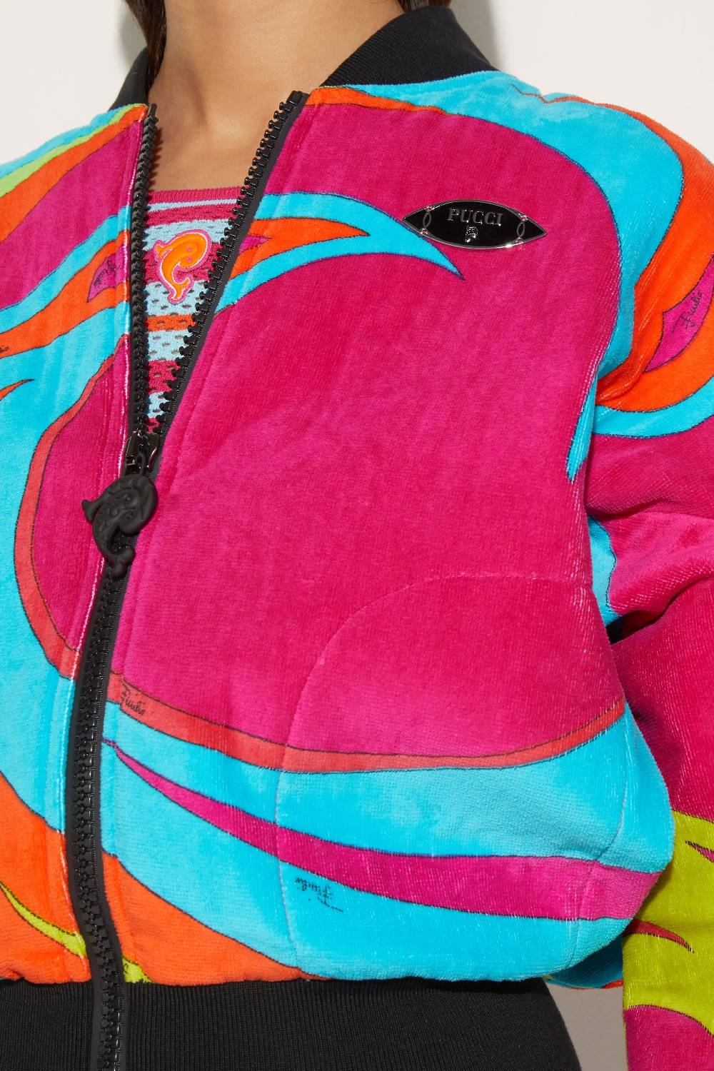 Pucci Bomber in spugna con stampa Cigni Promozione