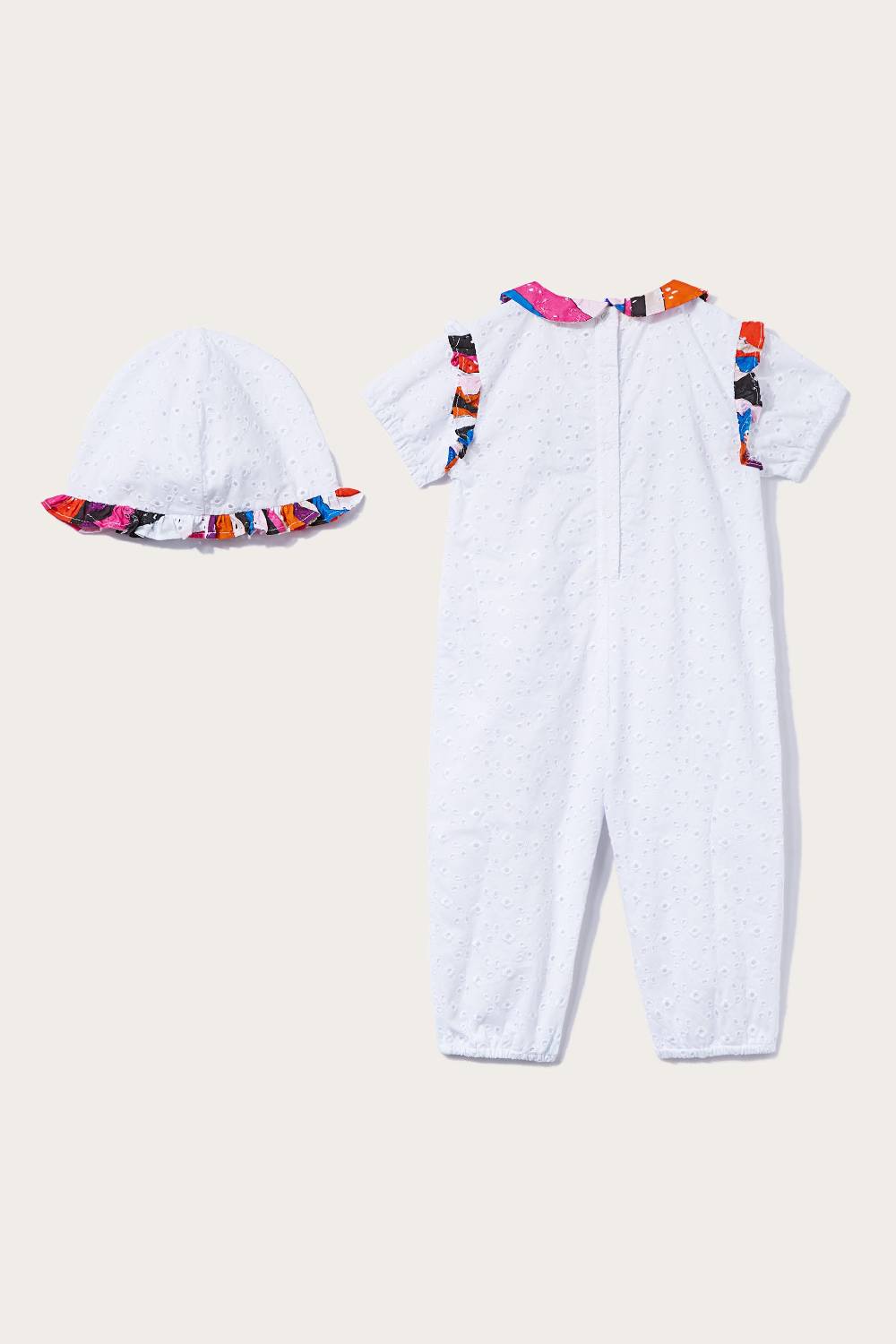 Pucci Completo neonato in sangallo con inserti Iride Presa