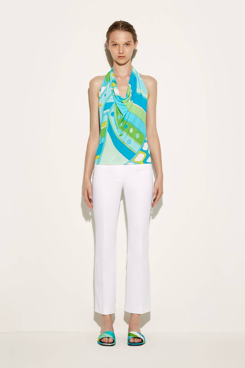 Pucci Top con scollo all'americana e stampa Vivara Outlet