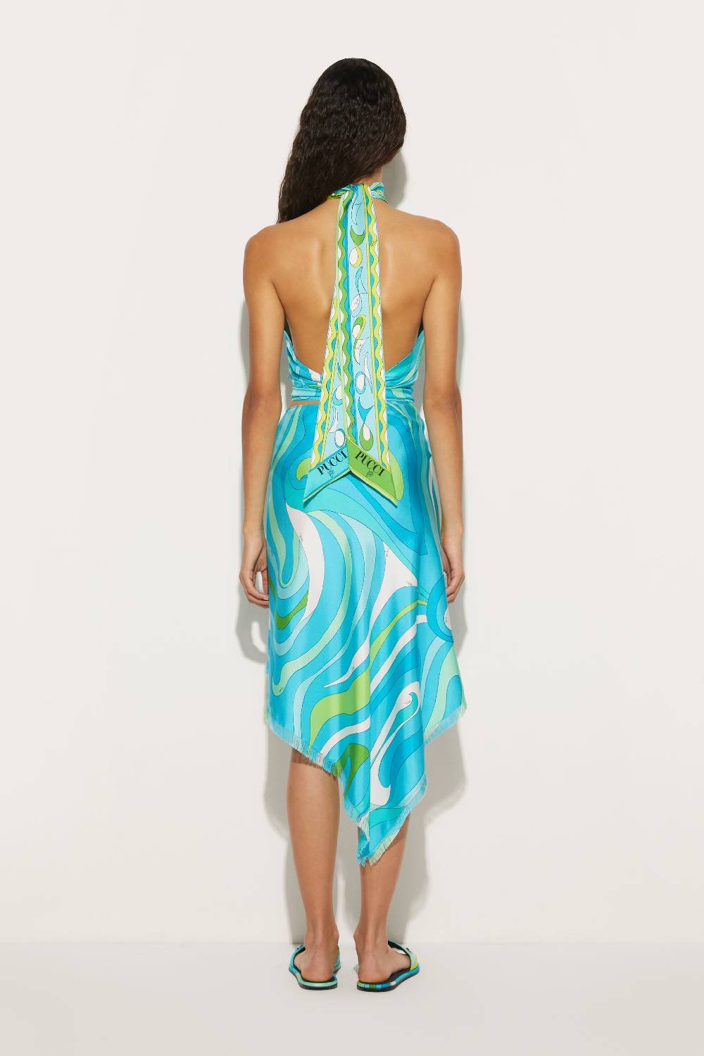 Pucci Top in seta con stampa Marmo Saldi