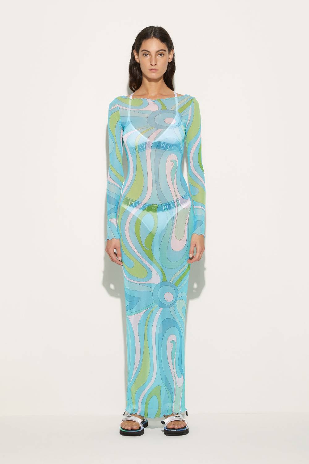 Pucci Abito lungo con stampa Marmo Hotsell