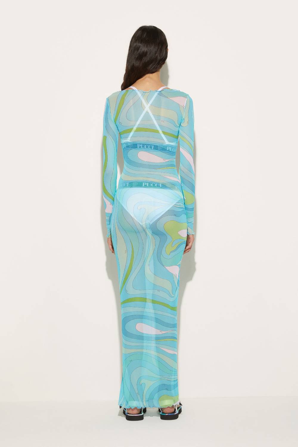 Pucci Abito lungo con stampa Marmo Hotsell