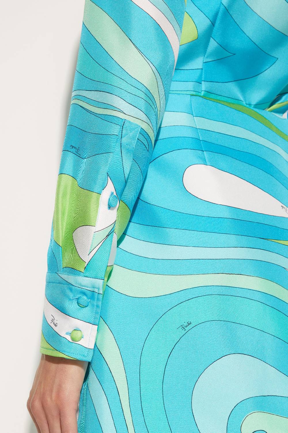 Pucci Camicia in seta con stampa Marmo Vendita Economica