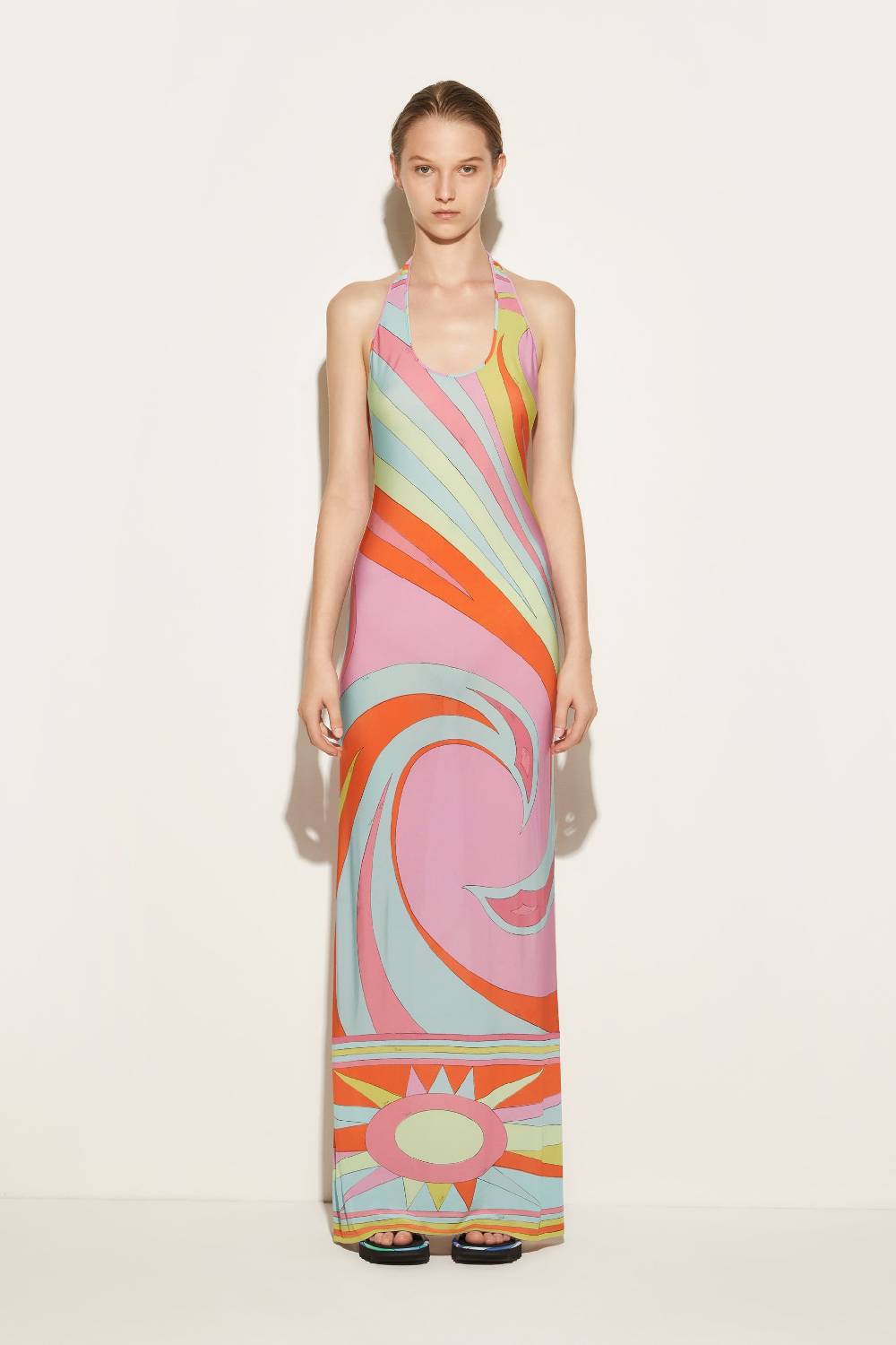 Pucci Abito lungo con stampa Cigni Moda