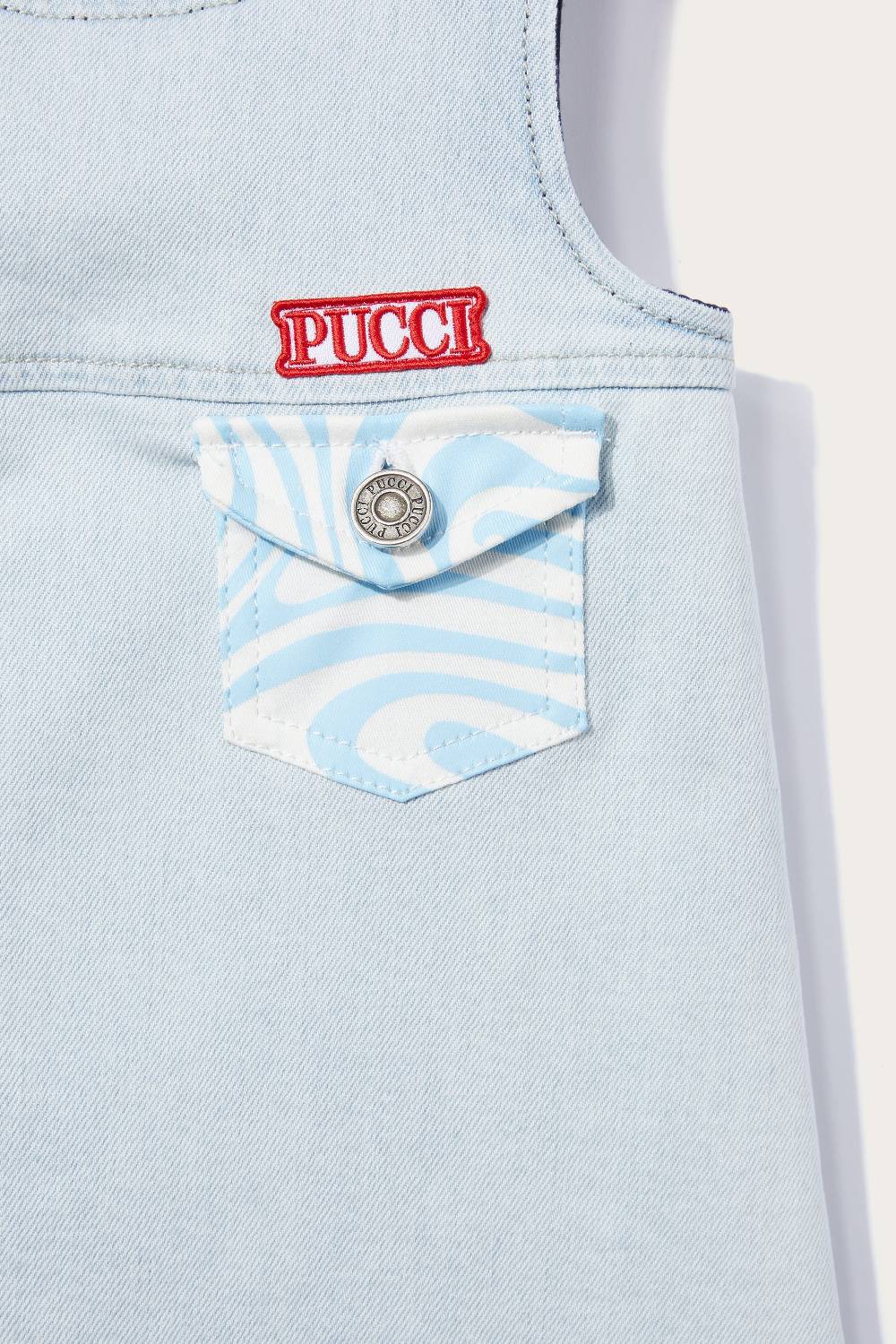 Pucci Abito in denim con inserti Marmo Spedizione Gratuita