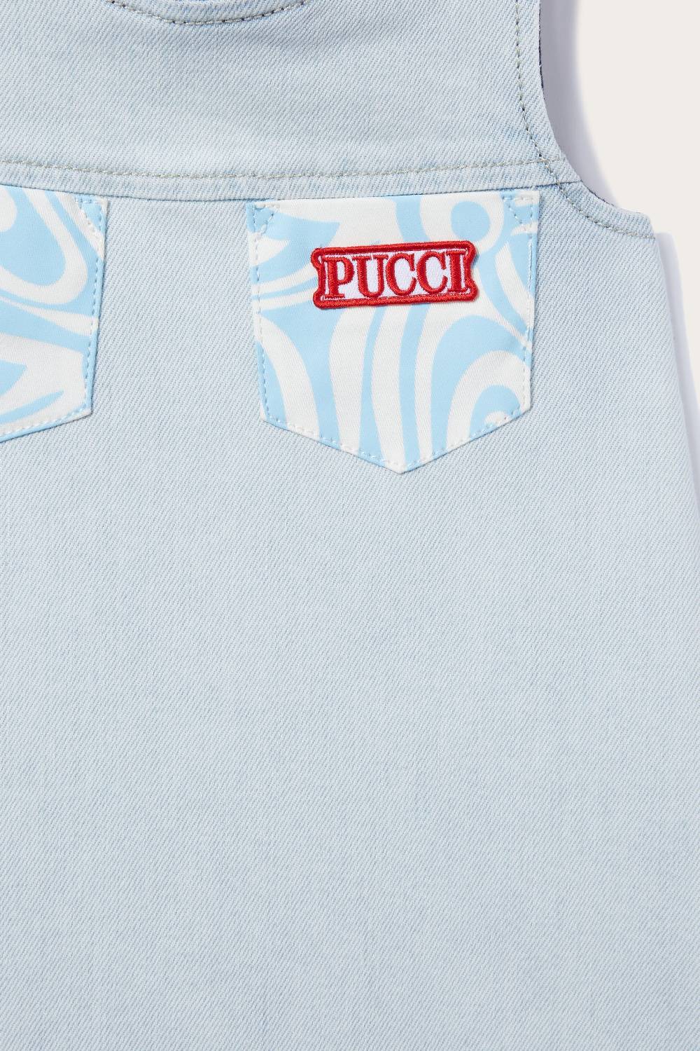 Pucci Abito in denim con inserti Marmo Pezzi Unici