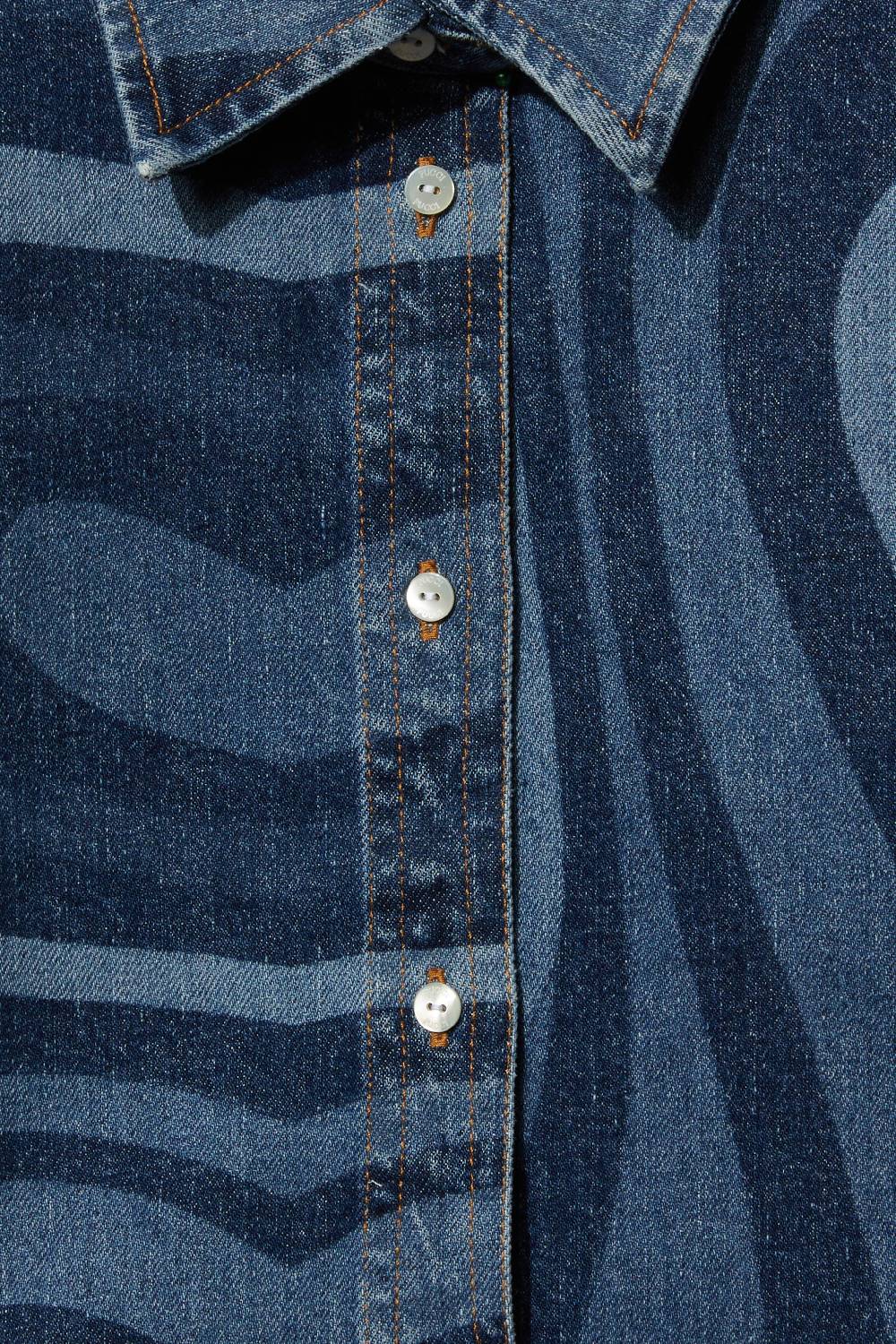 Pucci Marmo-Print Denim Shirt Fino Al -60%